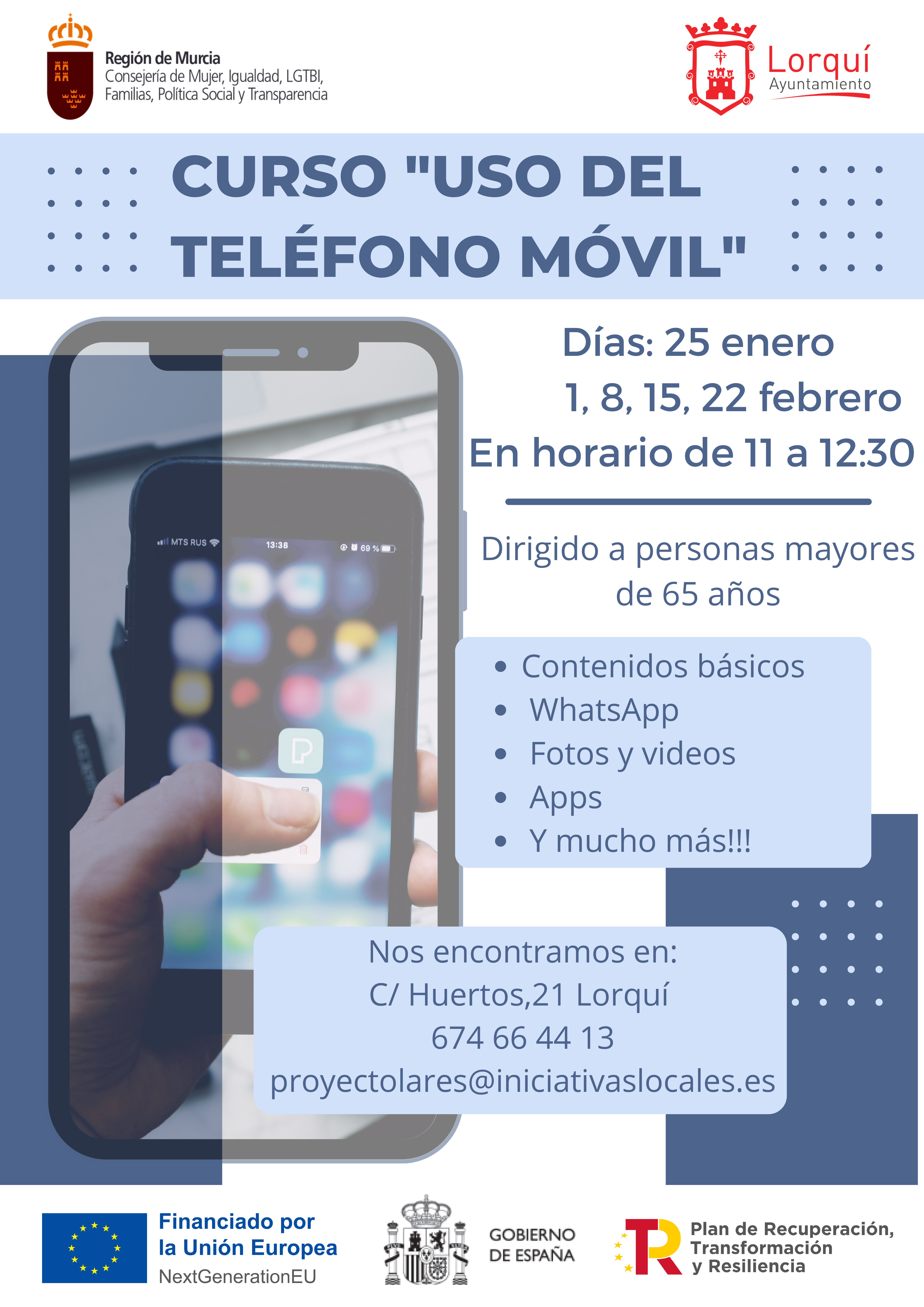 curso uso del telefono movil inicio 25 enero 2023
