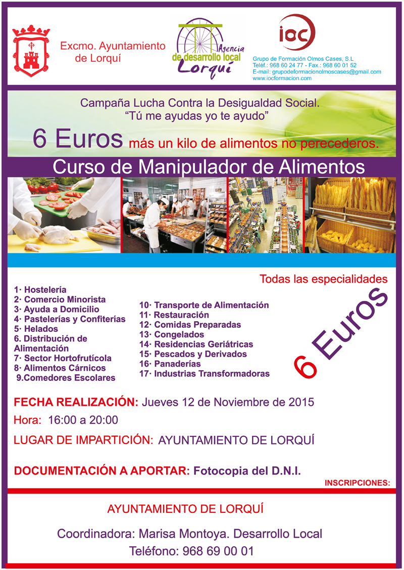 Manipulador de Alimentos 12 de Noviembre de 2015