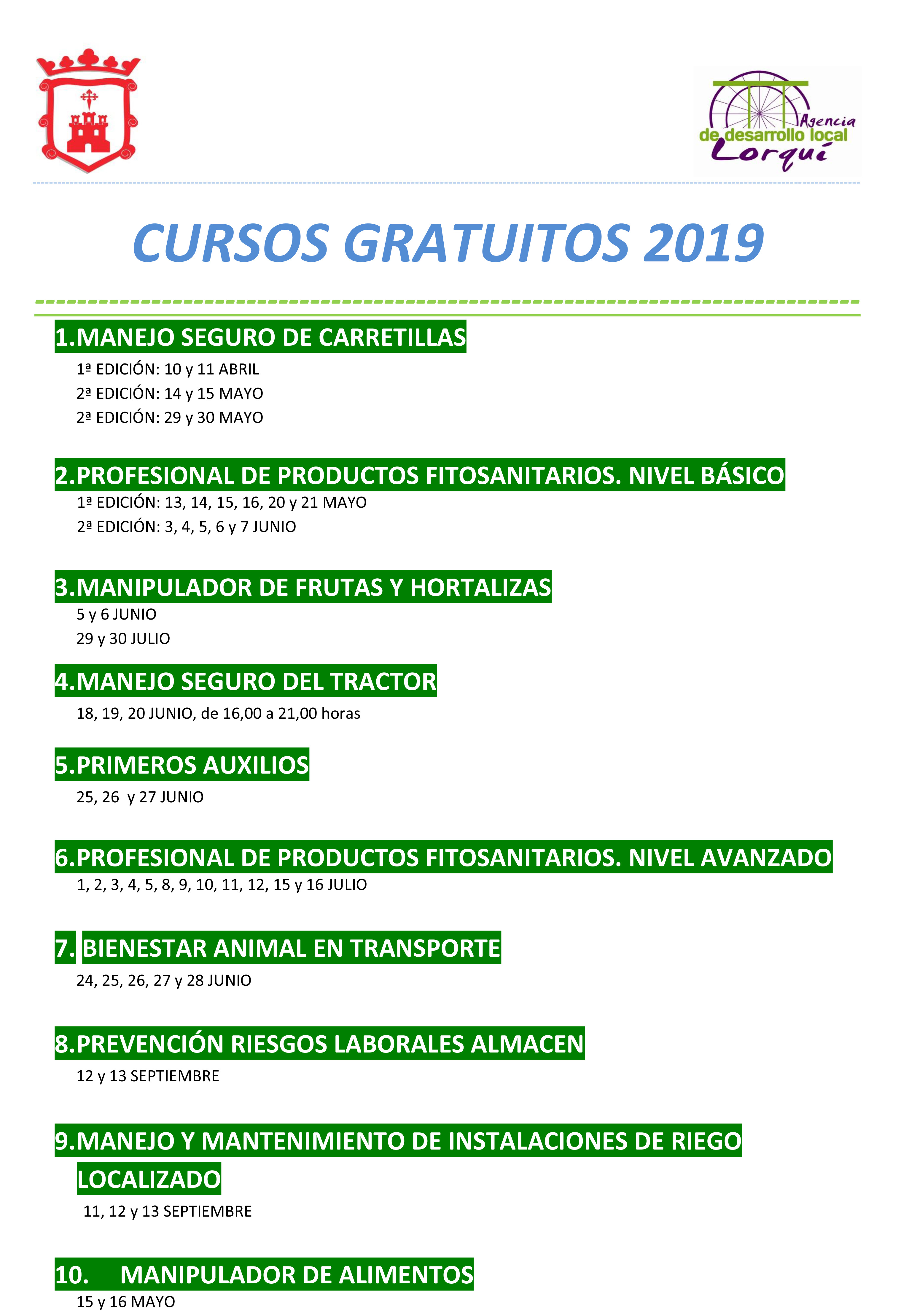 Cartel cursos 2019