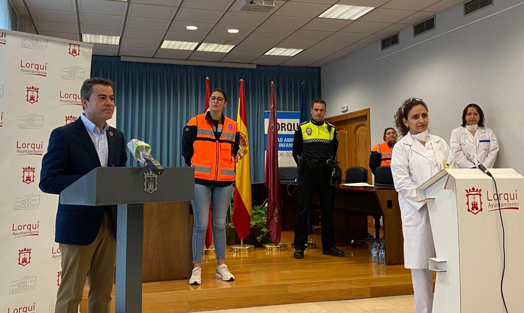alcalde policia local centro de salud y proteccion civil comparecen para informar de la situacion de lorqui ante la crisis del covid 19 60e7f4cbc61ab