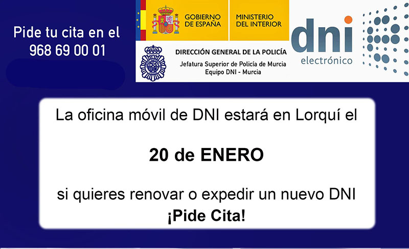 el ayuntamiento ofrece la posibilidad de solicitar el dni en las dependencias de la policia local de lorqui 60e7ffa1e1cae