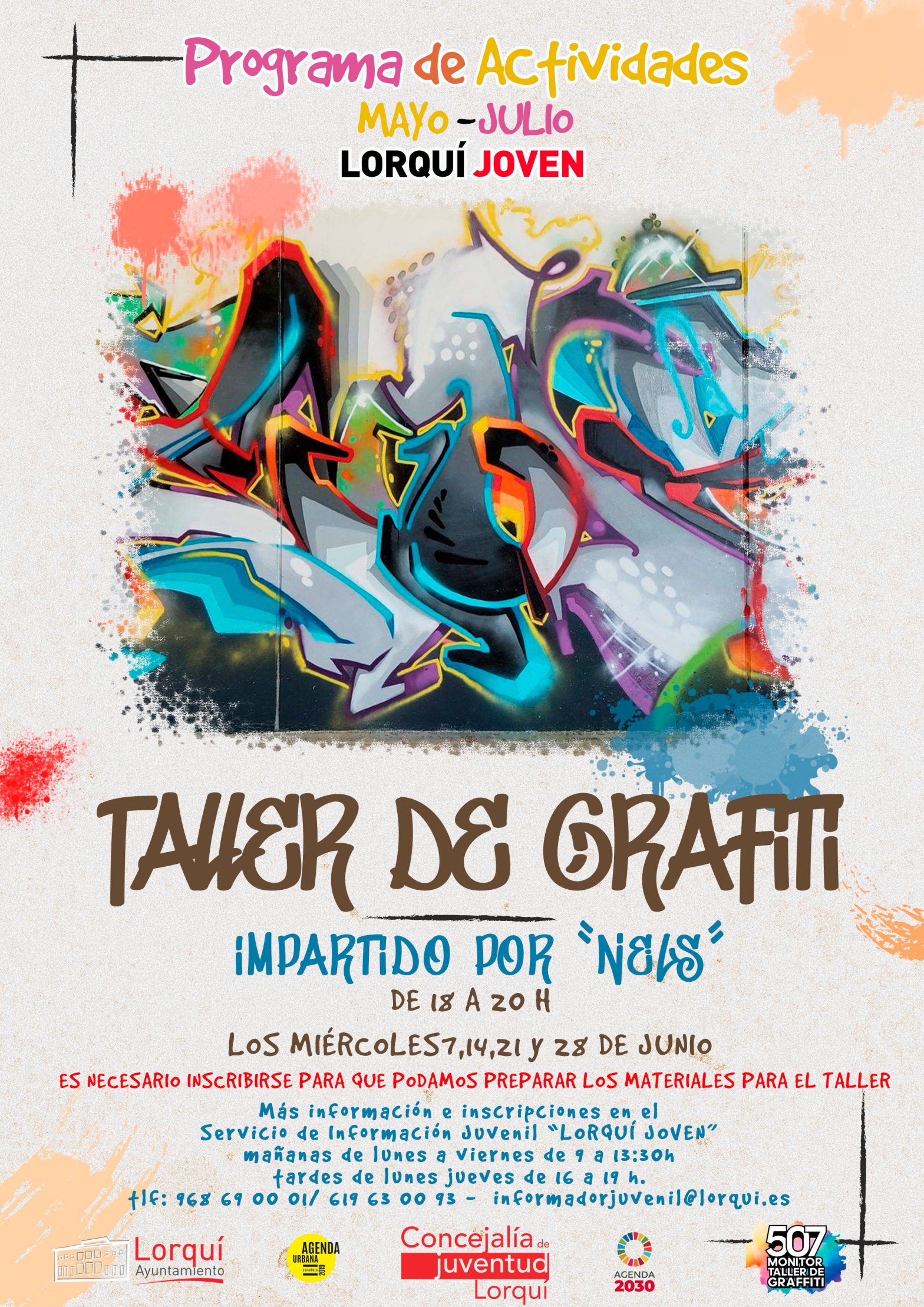 TALLER DE GRAFFITI NUEVA FECHA DE INICIO