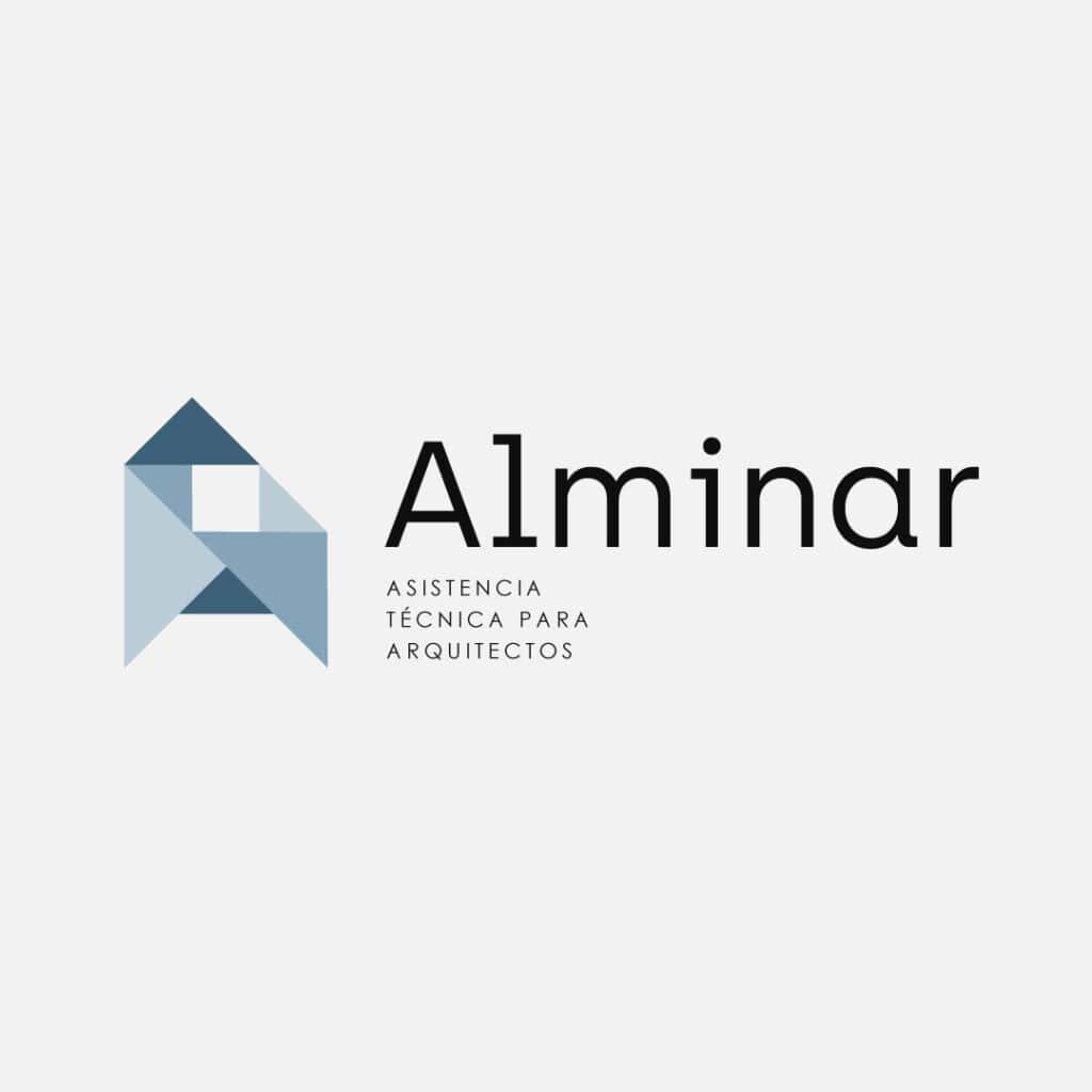 Alminar Branding y Web para arquitectos Logotipo de Alminar, firma de branding y diseño web para arquitectos.