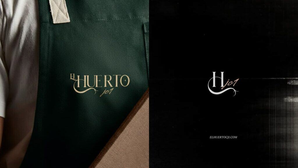 Lateral branding en El Huerto JC1 Branding lateral en El Huerto JC1, diseño elegante y moderno.