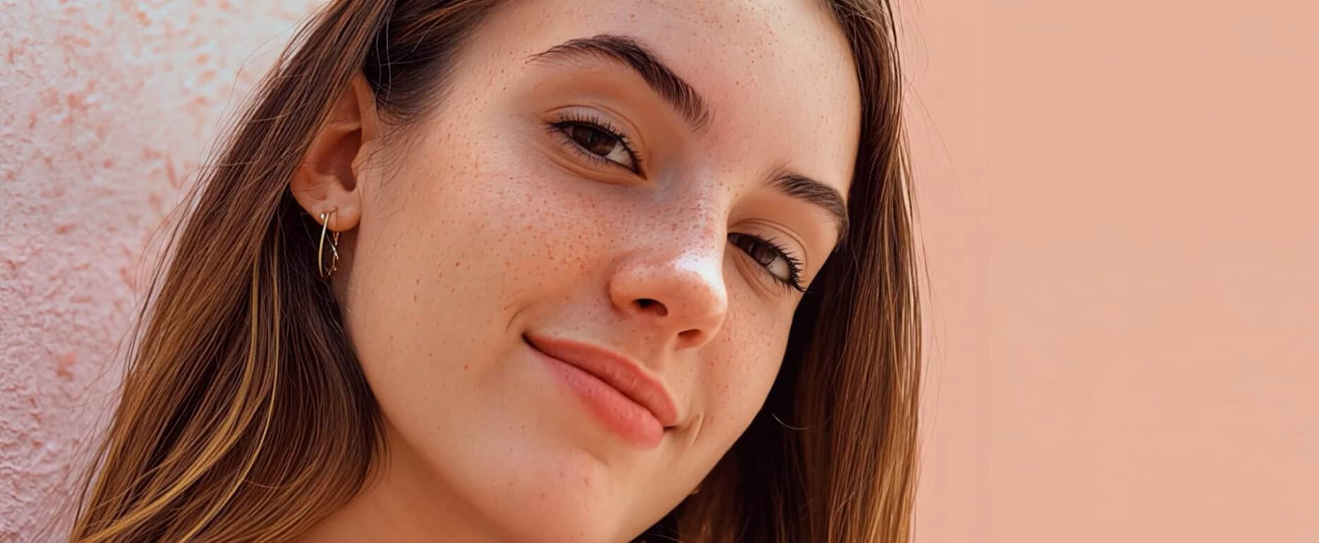 Imagen de una mujer con piel clara y manchas de pigmentación facial.